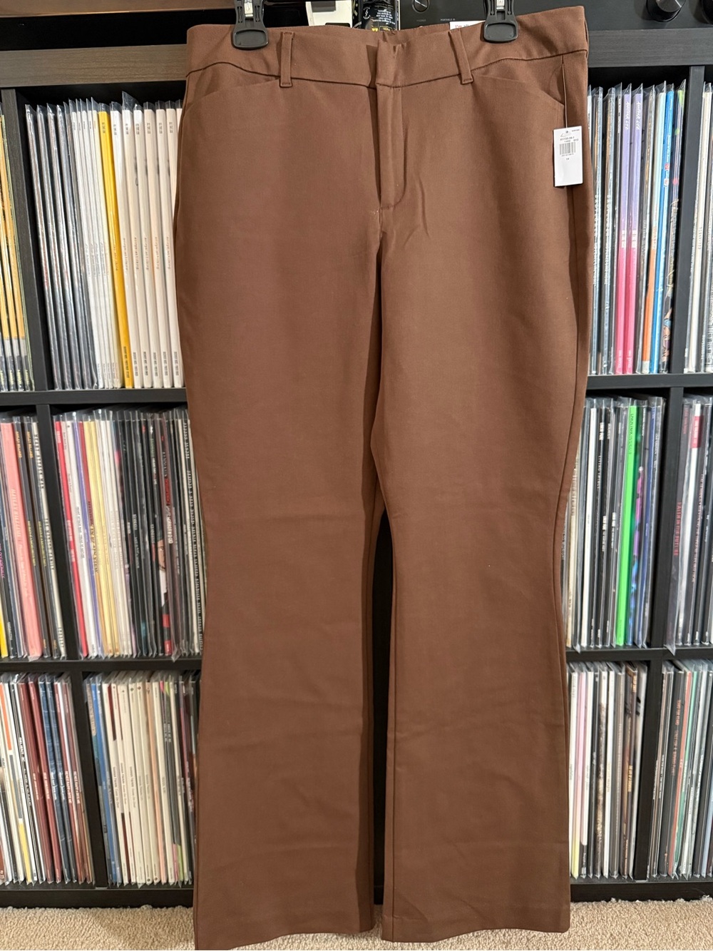 Women’s Brown High-Rise Pixie Flare Full Length Pants